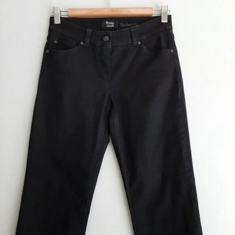GERRY WEBER Roxy Perfect Fit Black Stretch Crop Jeans Sz 26 - Picture 3 of 10